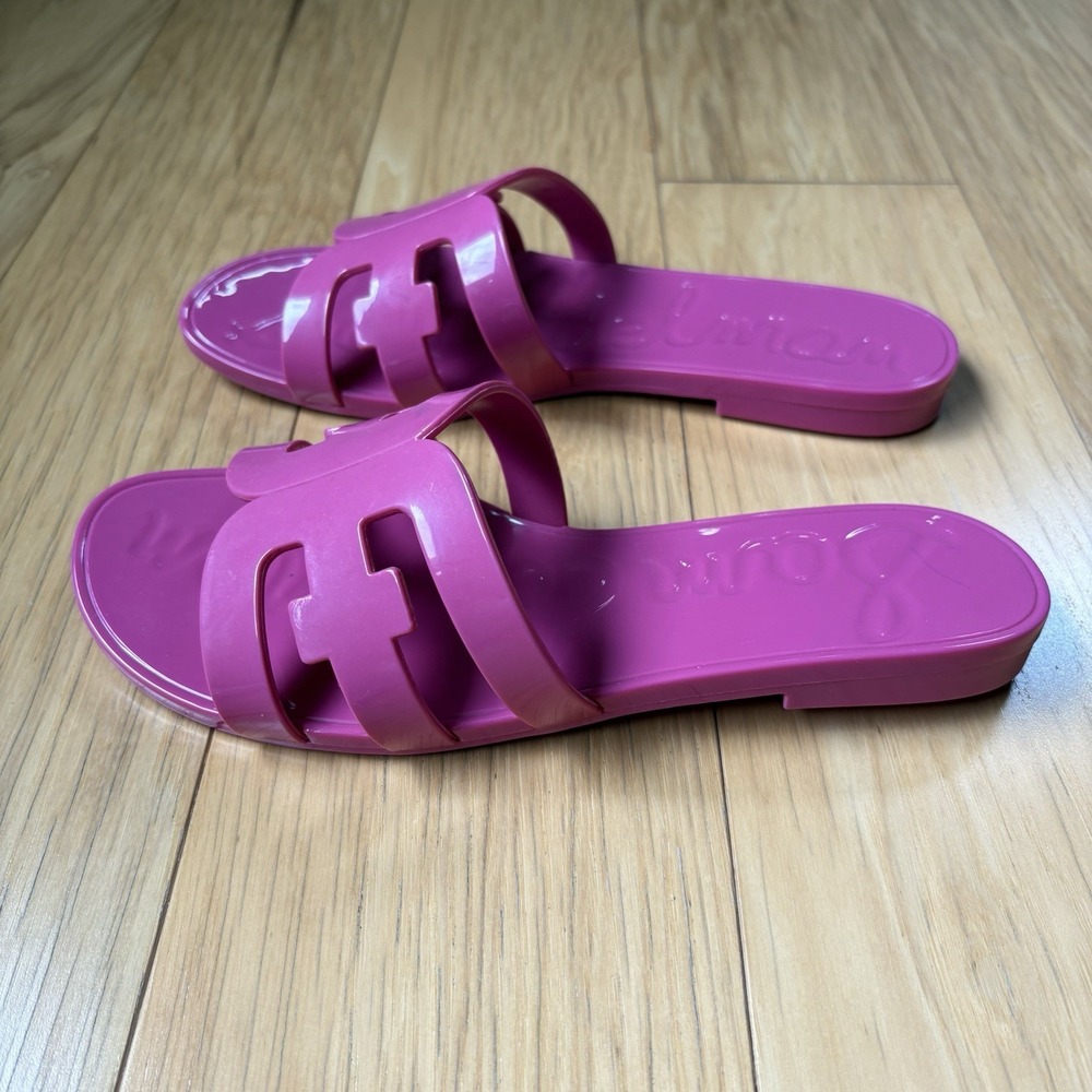 Sam Edelman Bay Jelly Slide Sandals Hot Pink Size 8